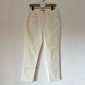 Madewell The Perfect Vintage Jean in Cream Womens High Waist Jeans Size W 28